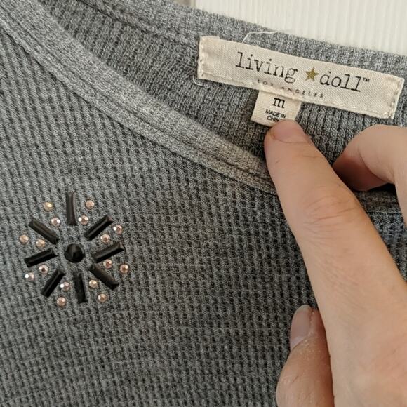EUC Living Doll Embellished Top - Picture 3 of 5